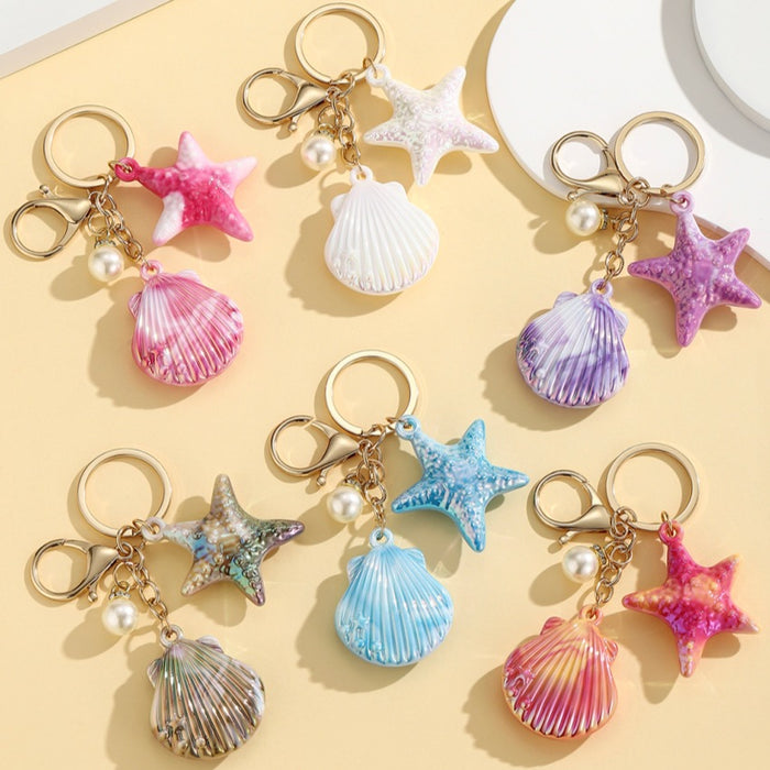 Wholesale Marine Life Watercolor-Style Keychain