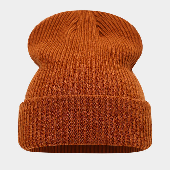 Wholesale Double-striped cuffed pullover warm knitted fashionhat