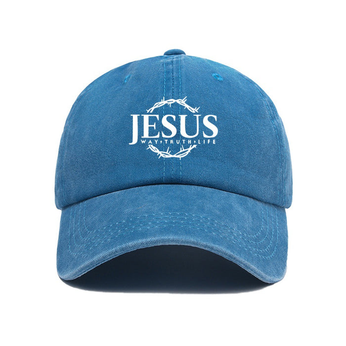 Wholesale Printed baseball cap for outdoor leisure, sun shading, washed retro trend, duckbill cap