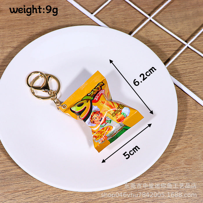 Wholesale New snack bag pendant with simulated miniature rubber candy key pendant