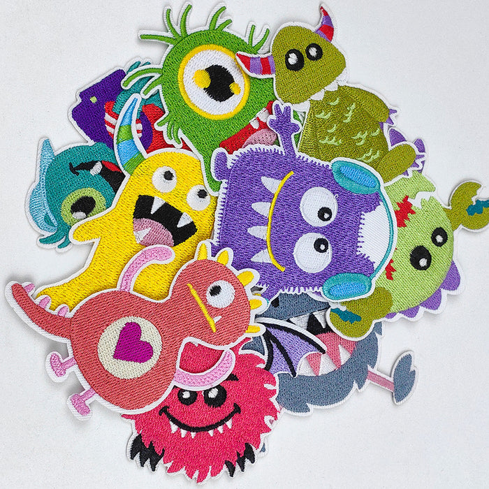 Wholesale Small Monster Embroidered Cloth DIY Patches