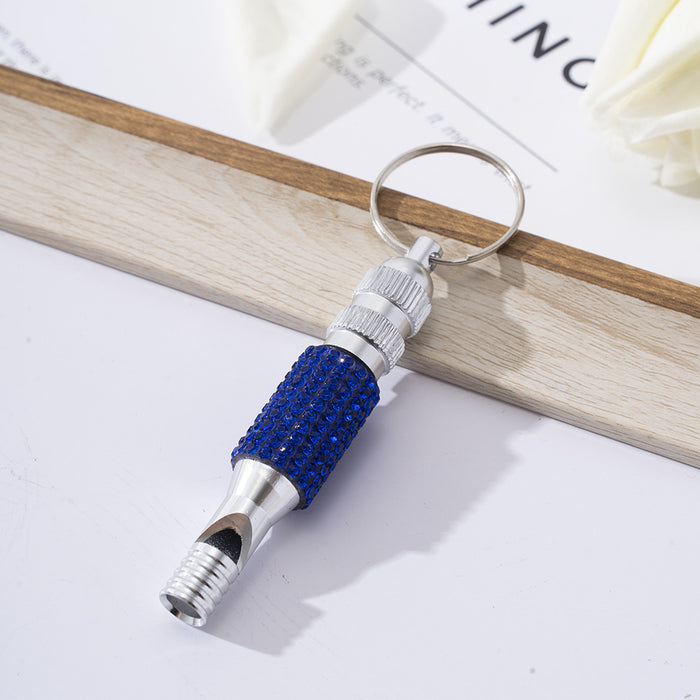 Wholesale Diamond Aluminum Whistle Keychain JDC-KC-ZY020