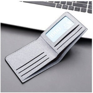 Wholesale Modern trendy ultra-thin cartoon print short canvas wallet