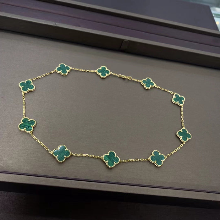 Wholesale Clover necklace agate rose gold bone chain