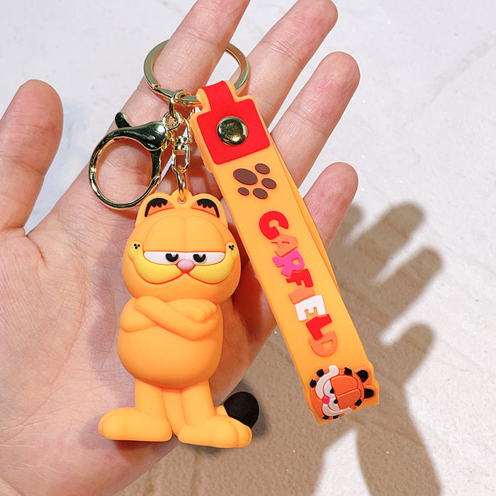 Wholesale Cartoon Cat Key Pendant Soft Rubber Anime Keychain Pendant