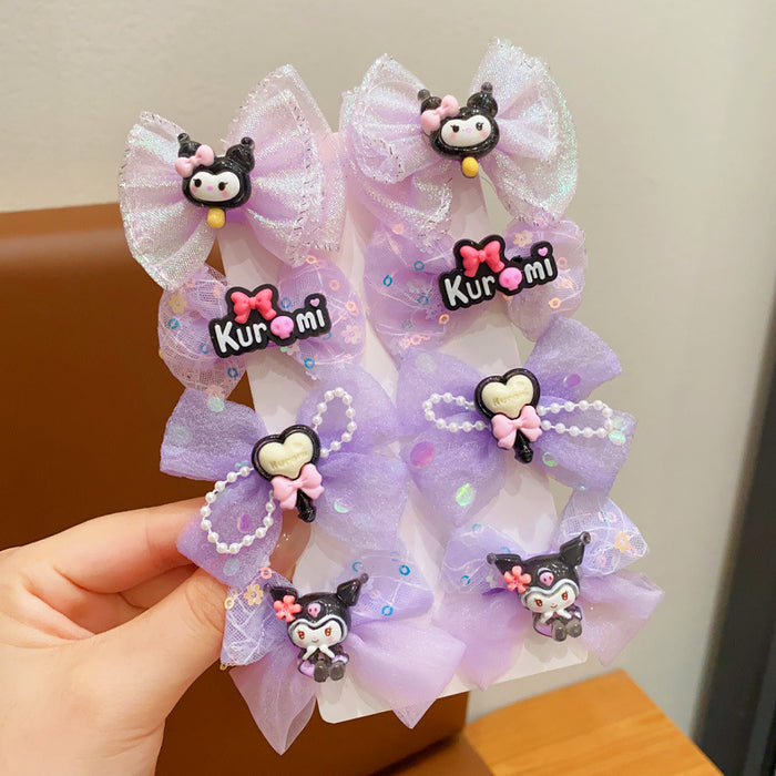 Wholesale Cartoon Hairpin Girl's Bow Headwear Little Girl's Bangs Hanger Hair Accessories Hairpin suit