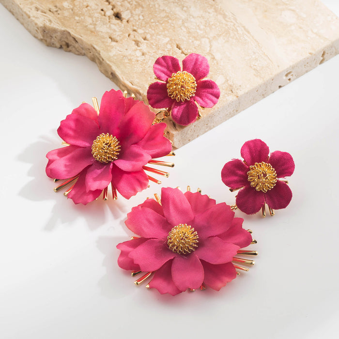 Wholesale Floral Pendant Earrings Trendy Summer Vacation Chic Jewelry Accessory