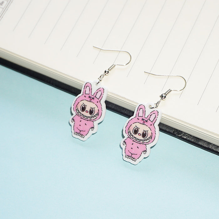 Wholesale Acrylic Jewelry Cute cartoon asymmetrical earrings acrylic earrings pendant jewelry