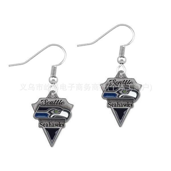 Wholesale Rugby team logo earrings