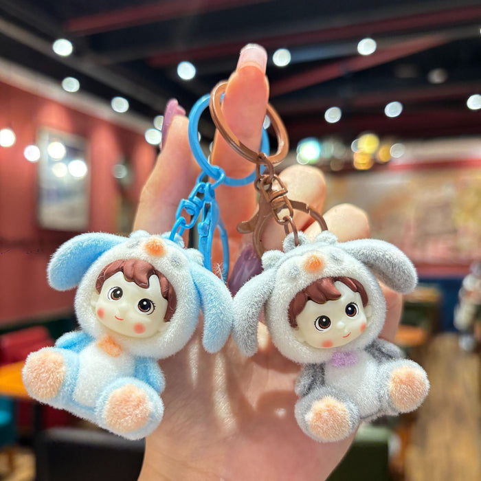 Wholesale Cute Flower Blossom Demon Special Bright Keychain Student Backpack Hanging Couple Car Key Chain Small Gift