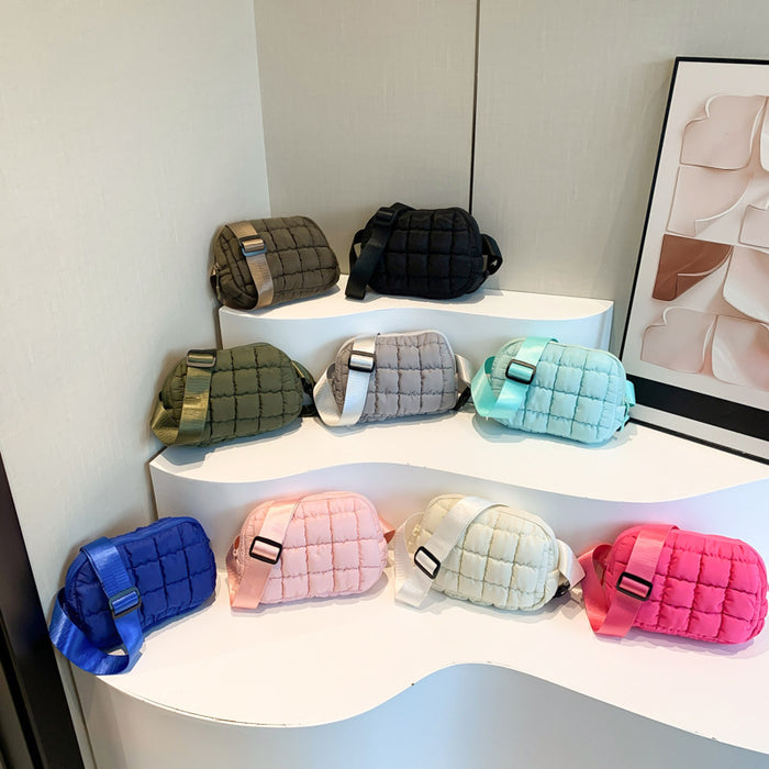 Wholesale Candy Color Plaid One Shoulder Crossbody Small Square Bag JDC-SD-Runj006