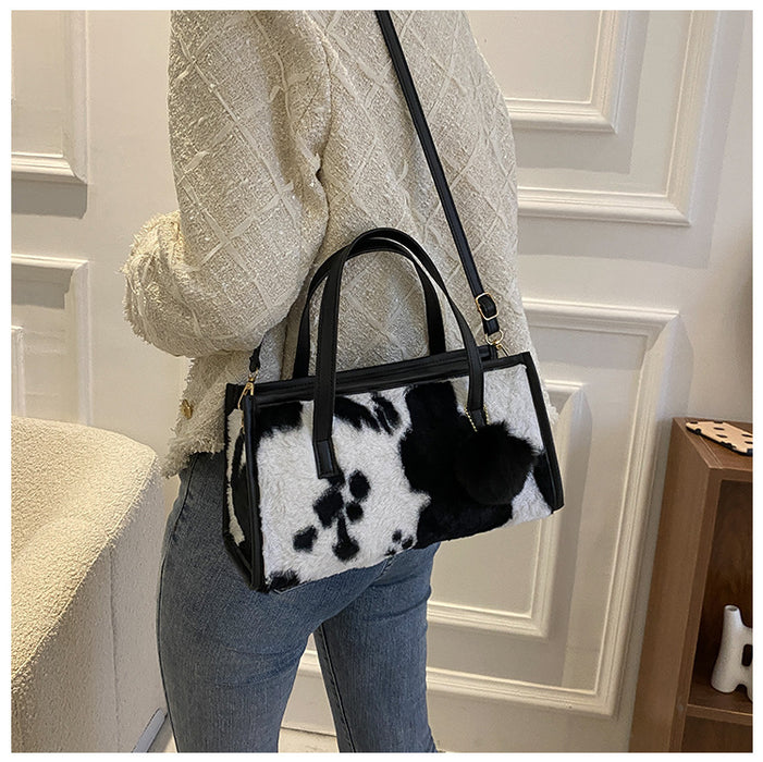 Wholesale Large Capacity Canvas Plaid Shoulder and Crossbody Bag JDC-SD-NanFeng001