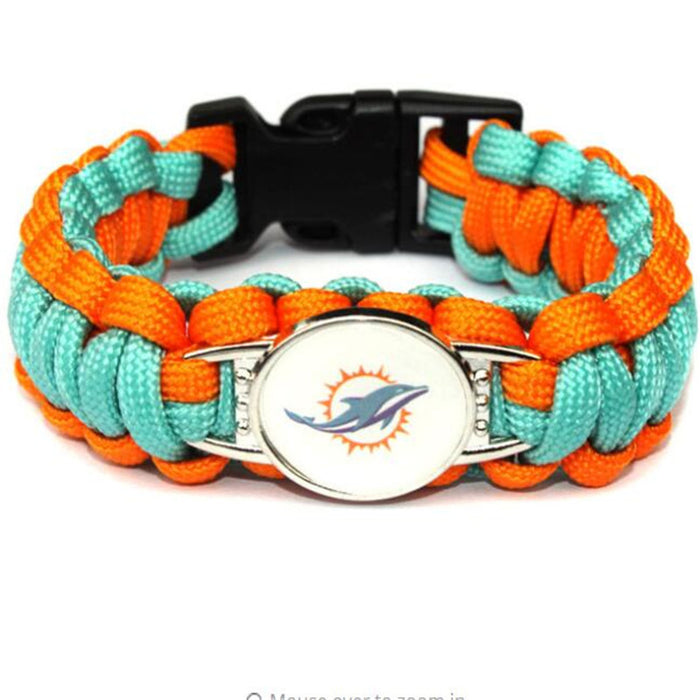 Wholesale Football  Alloy Buckle Woven Bracelet