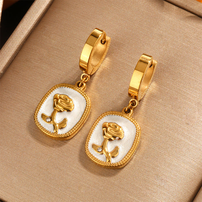 Wholesale Love Flower Pearl Earrings JDC-ES-WeiD002