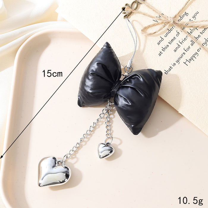 Wholesale Cute leather bow heart keychains