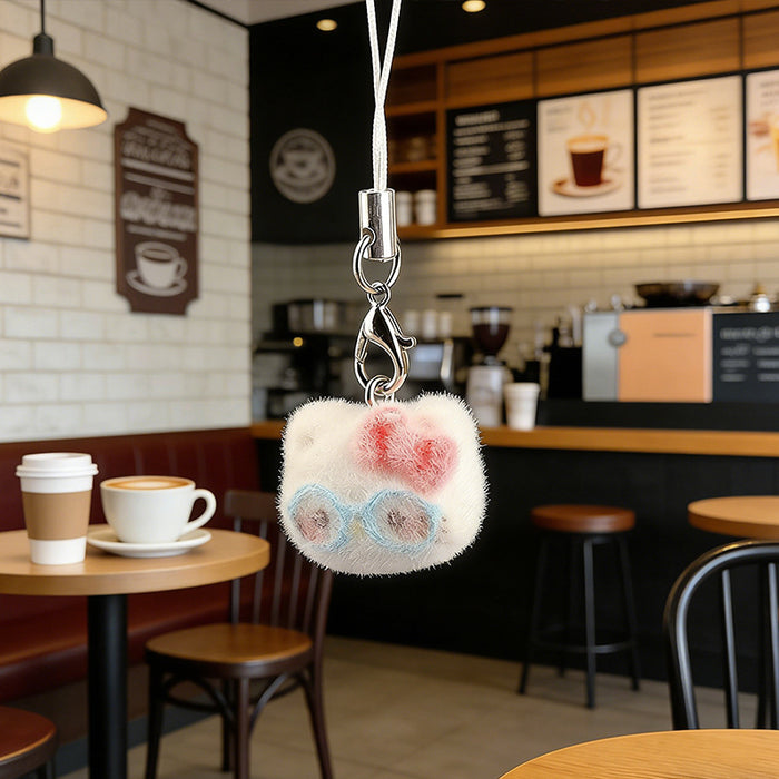 Wholesale Flocked Animal Keychain Charm