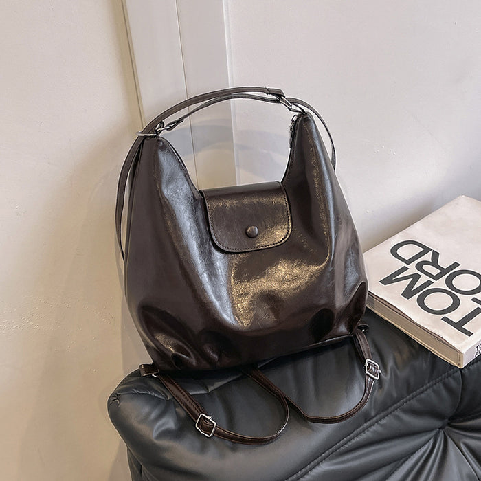 Wholesale Small niche tote bag, retro backpack, large capacity single shoulder backpack