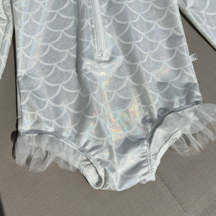 Wholesale New children's long sleeved sunscreen one-piece swimsuit