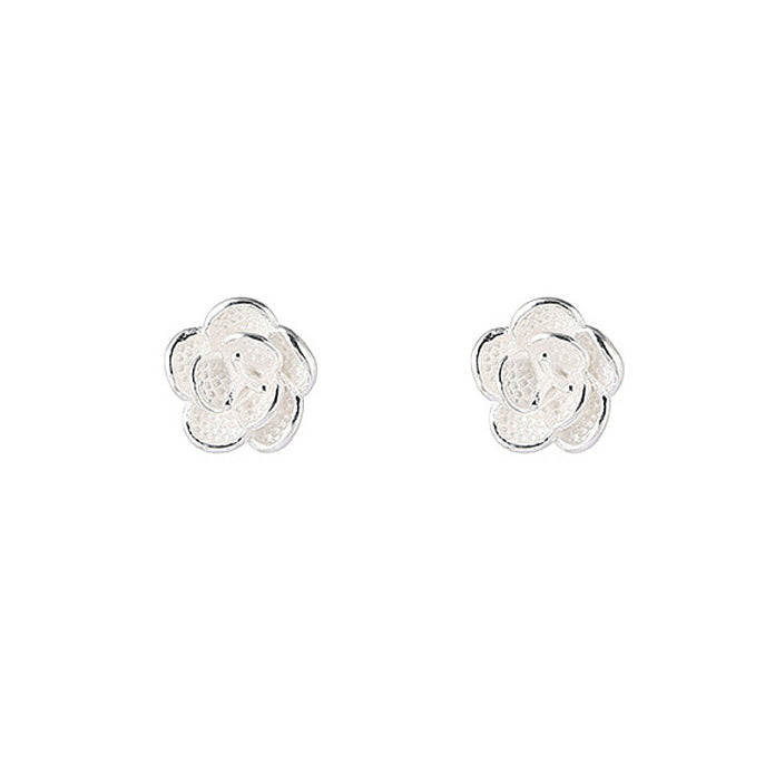 Wholesale camellia earrings female niche design high-end earrings light luxury versatile temperament earrings