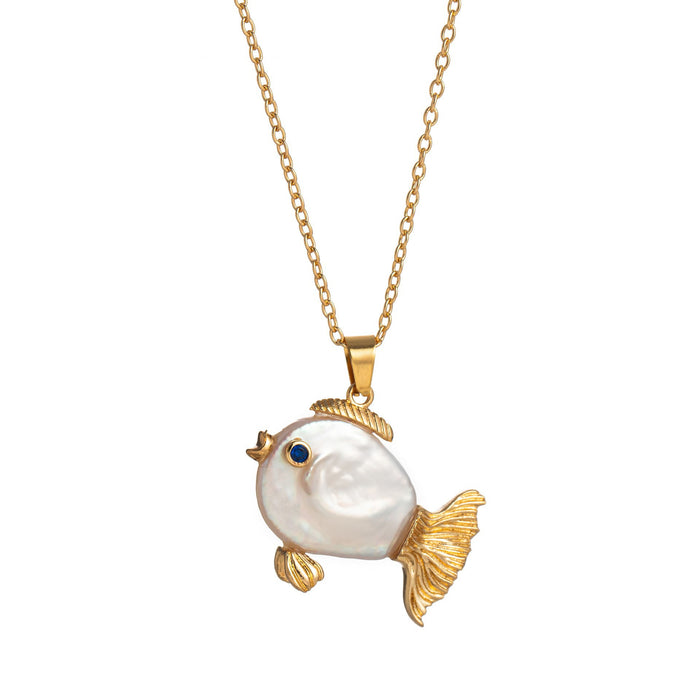 Wholesale Ice cream cone bow pearl pendant necklace