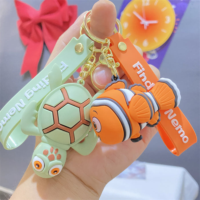 Wholesale Cute PVC Cartoon Ocean Animal Keychains