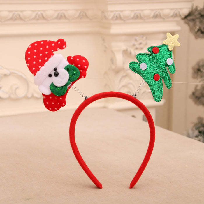 Wholesale Cartoon Christmas head buckle head hoop Christmas decorations party gifts Christmas antlers