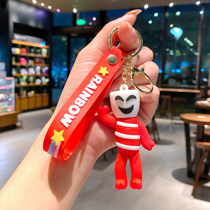 Wholesale Cartoon Digital Circus Keychain Pendant Clown Doll Accessories Couple Bag Key Chain Small Gift