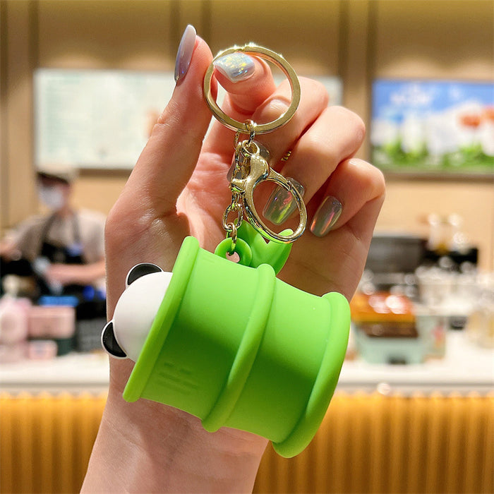 Wholesale  Cartoon cute  Keychain Decompression  Car Key Pendant Schoolbag Panda Pendant  Key Chain