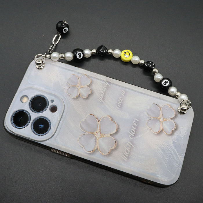 Wholesale jewelry  billiards black 8 dice mobile phone lanyard hair whiteboard smiley hip hop