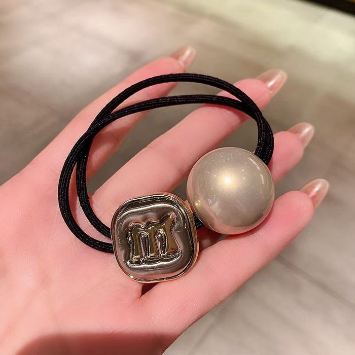 Wholesale Hair Rope Ball Hair Circle Pearl Hair Accessories Hair Rope Women' s Ponytail Headwear