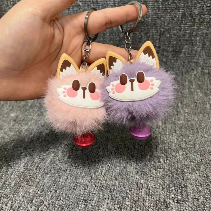 Wholesale Bell Luckily Cat Plush Pendant Keychain Bell Niche School Bag Girlfriend School Activity Doll Machine Gift