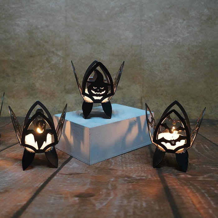 Wholesale Halloween Metal Iron Pumpkin Candle Table Decoration JDC-OS-YFT004