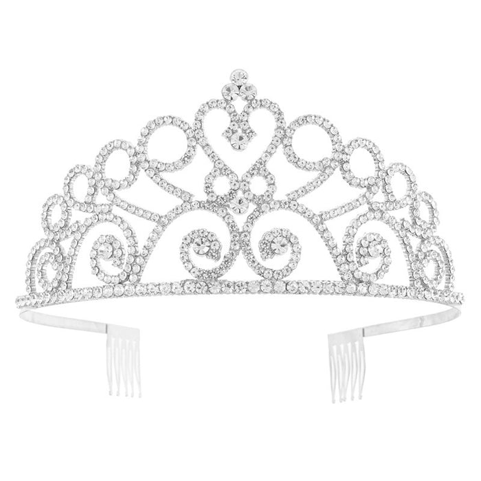 Wholesale bridal headdress alloy crown women's full diamond comb crown