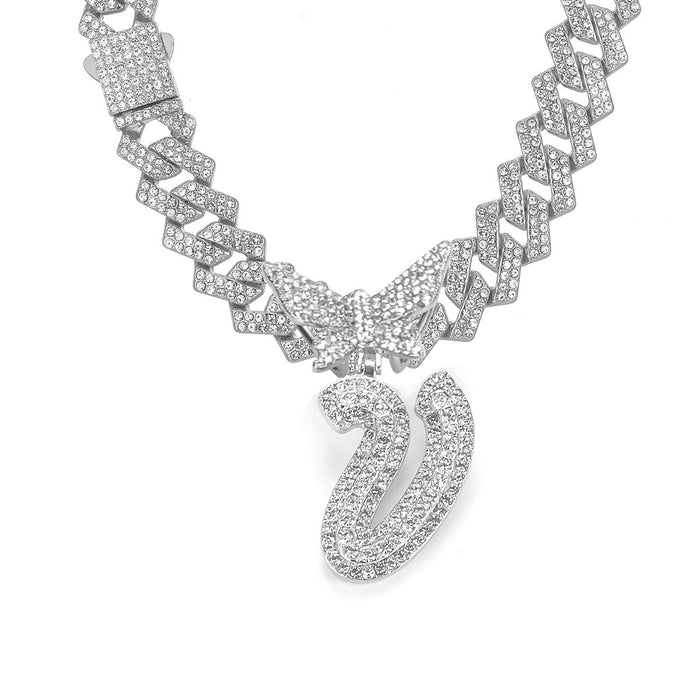 Wholesale Alloy rhinestone pendant necklace