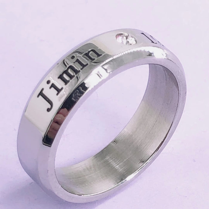 Wholesale Ring Stainless Steel Titanium Steel Star Name Birthday Ring Necklace