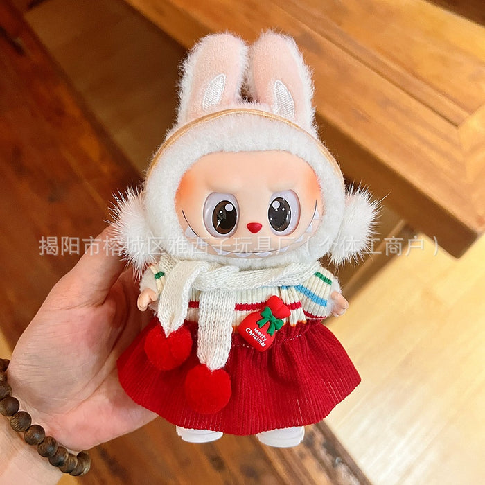 Wholesale Plush doll sweater with pendant and Christmas doll clothes