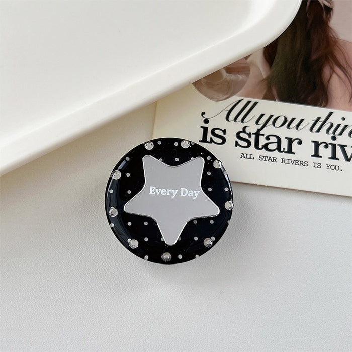 Wholesale Acrylic Rhinestone Star Mirror Phone Grip Stand