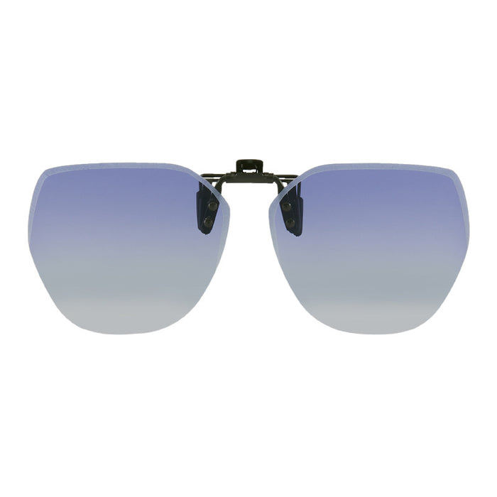 Wholesale upturn sunglasses polarized clip frameless polygonal men's and women's sunglasses clip