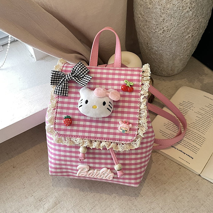 Wholesale Backpack plaid doll student backpack cute commuting backpack