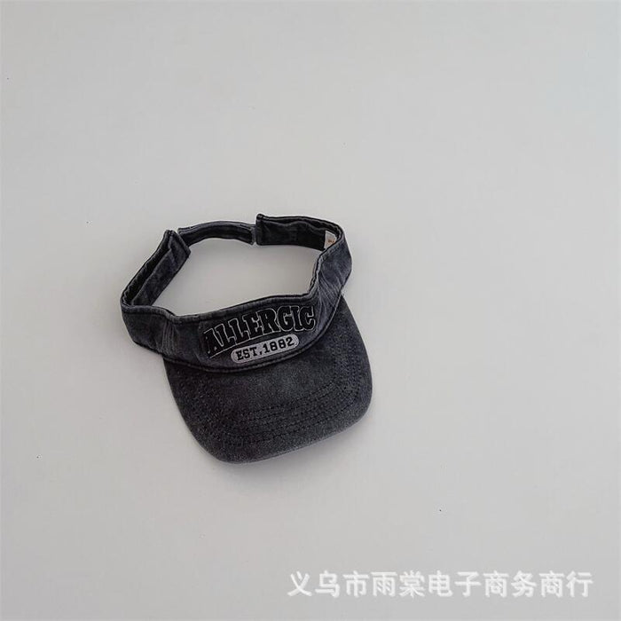Wholesale Children's Empty Top Hat Simple Letter Sun Hat
