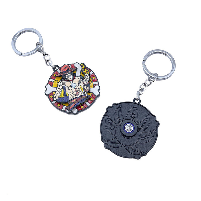 Wholesale Anime Merchandise Keychain Metal Rotating Pendant