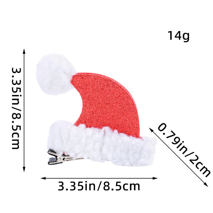 Wholesale Cute Christmas Hat Hairpins for Sequin Hat Duckbill Clip Cartoon Hairpins Headdress Christmas Hairpins