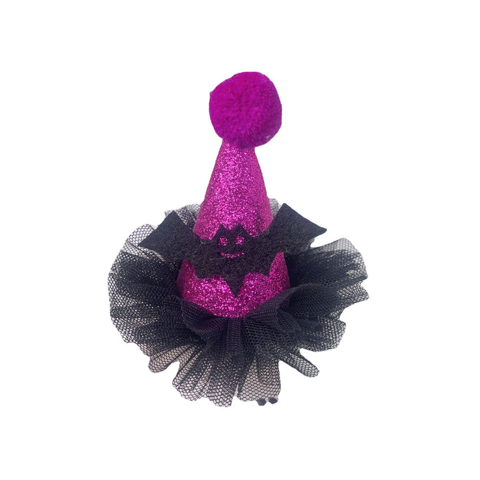 Wholesale Children' s Hair Accessories Role Playing  Funny Pumpkin Hat Hairpin Little Girl Lace Bat Hairpin Headwear