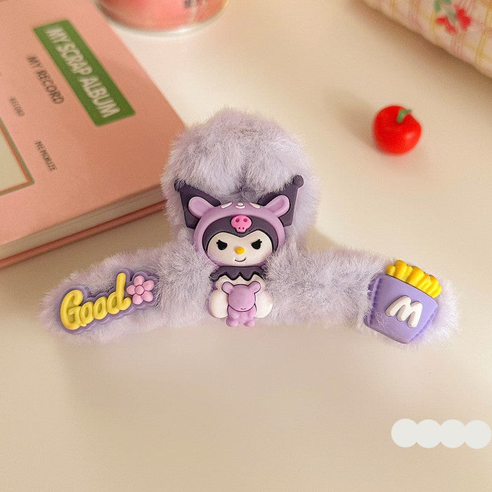 Wholesale Cute cartoon large plush hair clip