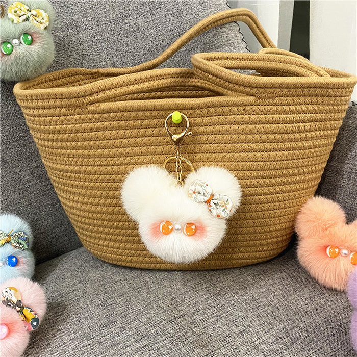 Wholesale Cartoon Keychain Cute Blush Cat Doll Plush Doll Bag Pendant Jewelry Gift