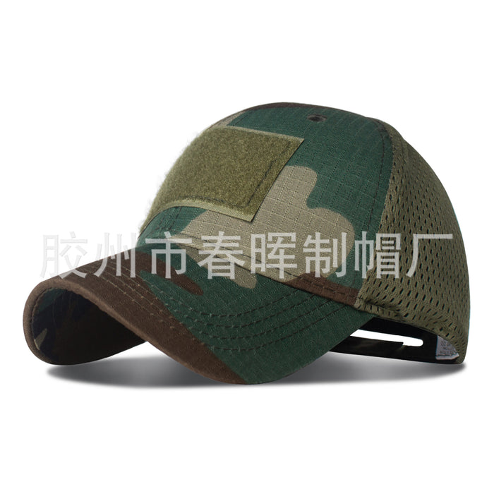 Wholesale New camouflage baseball cap, military fan sun hat, grid duckbill cap, python patterned military training cap