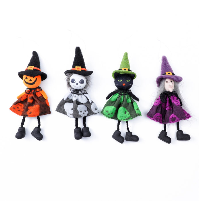Wholesale  Decorations Ghost Festival Pumpkin Ghost Witch Doll Party Doll Pendant Pendant