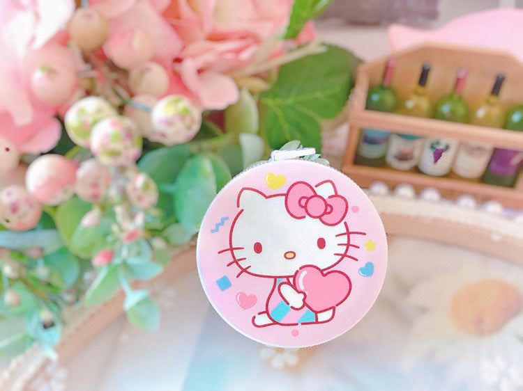 Wholesale Cute Girl Heart Measuring Ruler Tape Measure Portable Round Pull Ruler Automatic Telescopic Soft Ruler Measurements Ruler