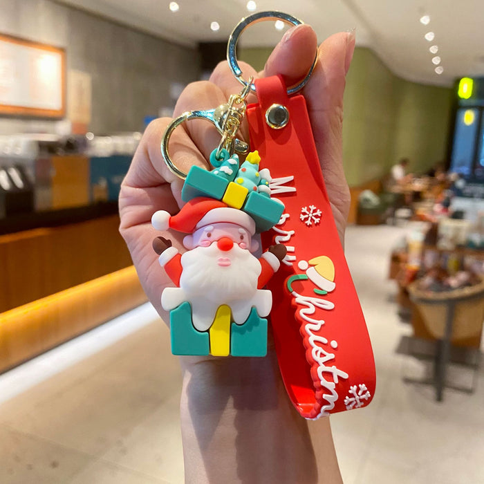 Wholesale Christmas Silicone Cartoon Doll Keychain JDC-KC-MingT087