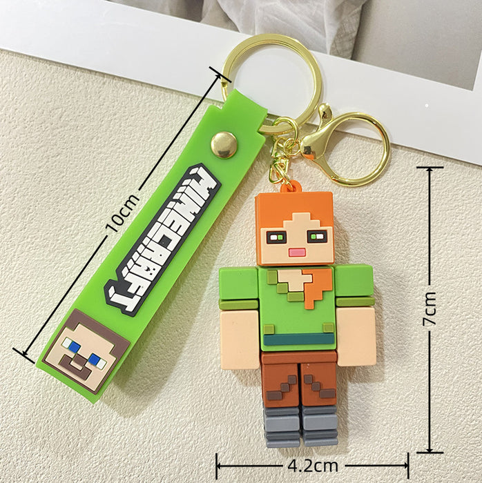 Wholesale Building Block Keychain Pendant Car Accessories Keychain Claw Machine Small Gift Pendant